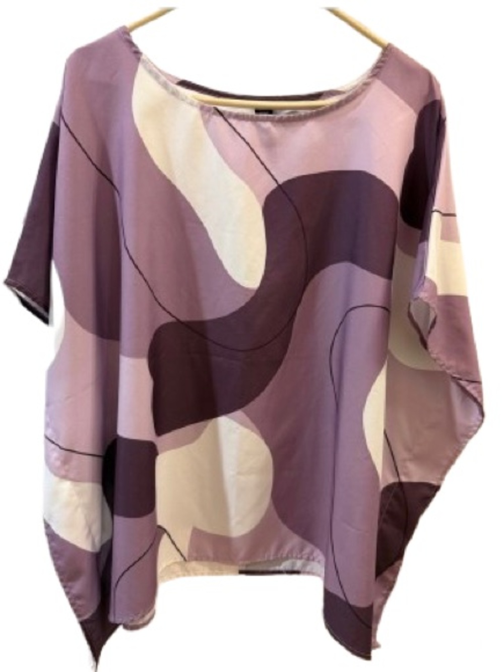 SHEIN Women’s Purple Abstract Flow Top Size 1XL